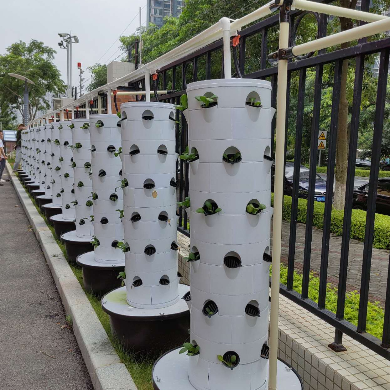 tower system aeroponic growing towers  indoor planting greenhouse agriculture tower garden vertical farm hydroponic