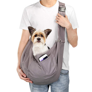 Wholesale Fashion Outdoor Hands-Free Wearable Travel Soft Breathable Pet Small Puppy Dog Cat Sling Carrier Carrying Bag