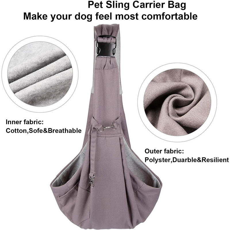 Wholesale Fashion Outdoor Hands-Free Wearable Travel Soft Breathable Pet Small Puppy Dog Cat Sling Carrier Carrying Bag