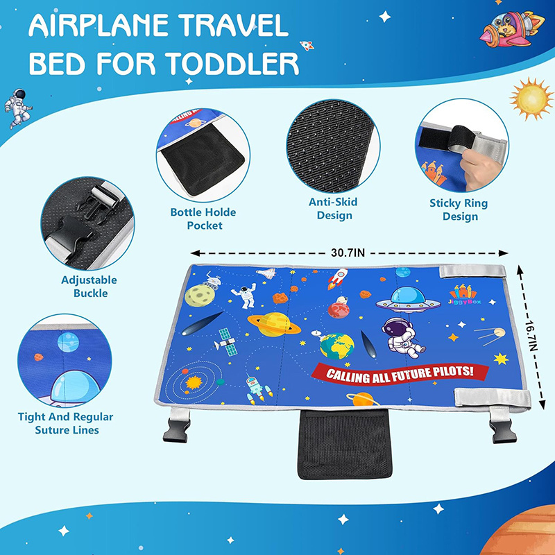 Footrest & Toddler Airplane Bed Airplane Seat Extender Baby Portable Travel Hammock for Flying Flights