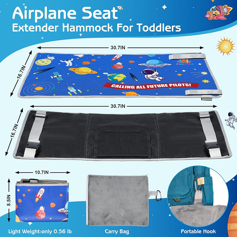 Footrest & Toddler Airplane Bed Airplane Seat Extender Baby Portable Travel Hammock for Flying Flights