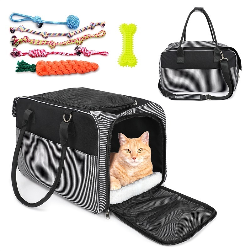 BSCI Manufacturer OEM Detachable Portable Soft-sided Airline Approved Dog Cat Pet Carrier