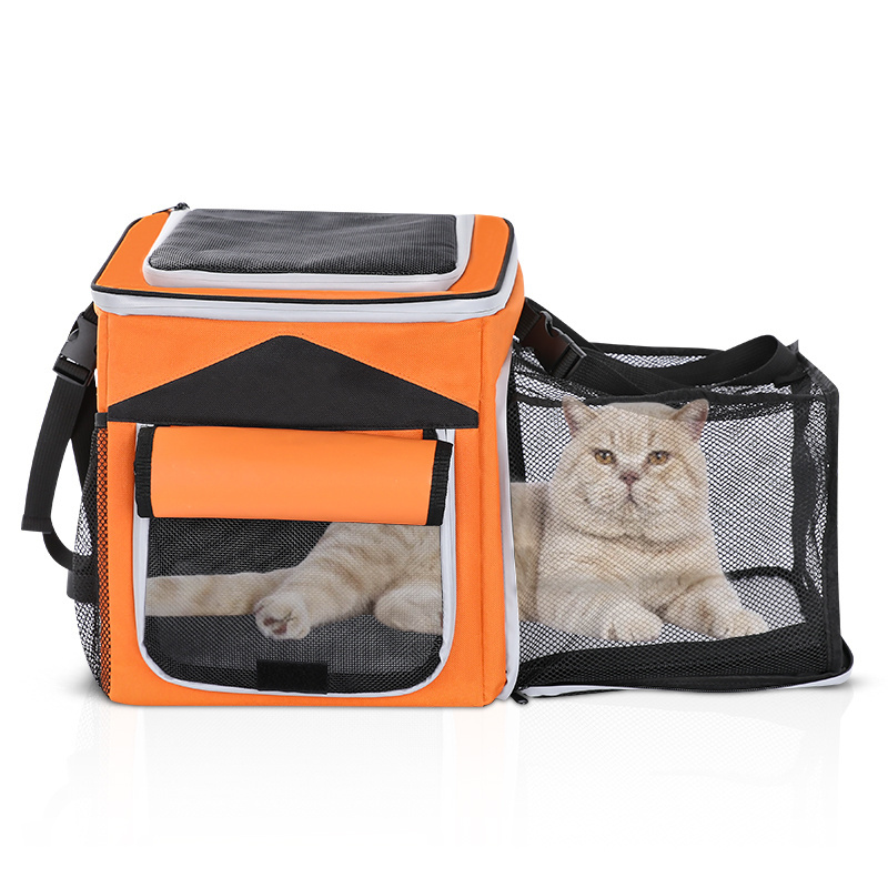 Expandable Breathable Mesh and Removable Mat Small Cats Dogs Pet Backpack bicycle pet carrier dog carrier sling backpack