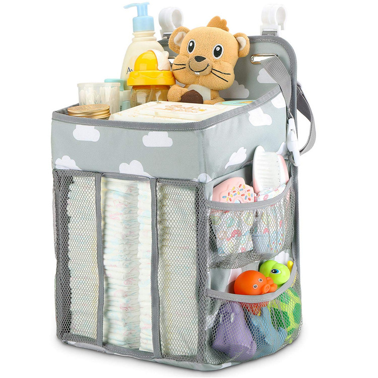 OEM BSCI Factory Portable Hanging Diaper Storage Baby Care Nursery Diaper Caddy Bag nursery organizer