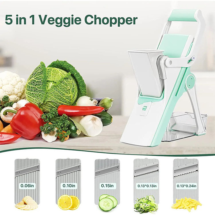 5 In 1 Veggie Chopper Stainless Steel Slicer Potato Meat Slicer Manual Meat  Kitchen Tools Vegetables Cutter Machine