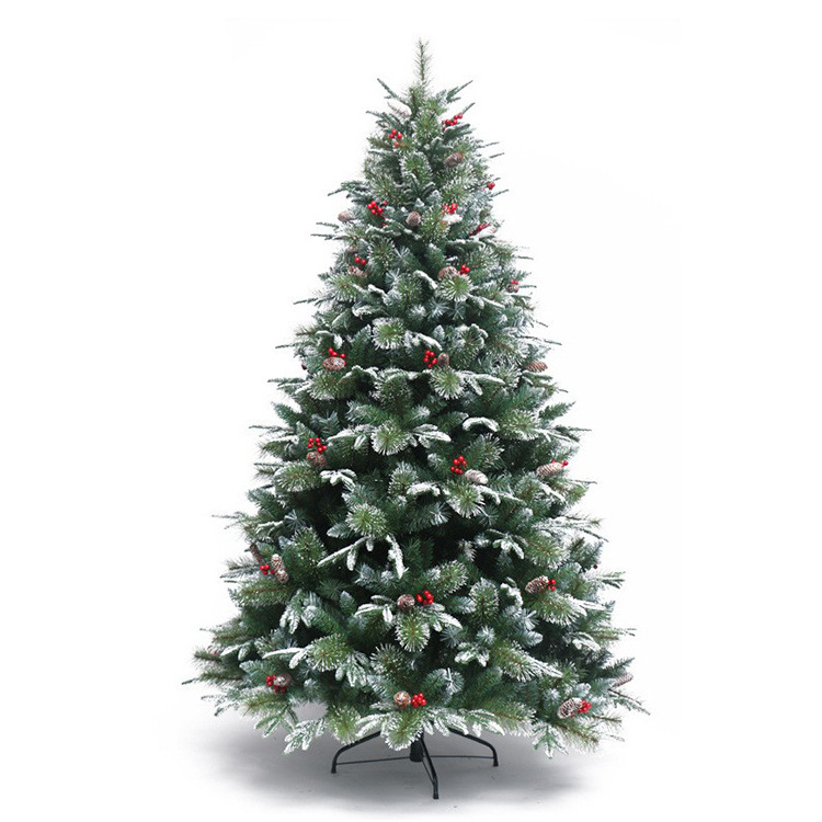 Factory Wholesale 5-10Ft Pe Pvc Artificial Christmas Tree Low Price Artificial Christmas Tree With Pine Cones