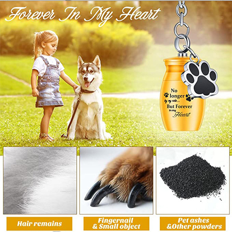 Hot Stainless Steel Pet Urns For Ashes Metal Mini Small Dog Pet Urn Pet Memorial