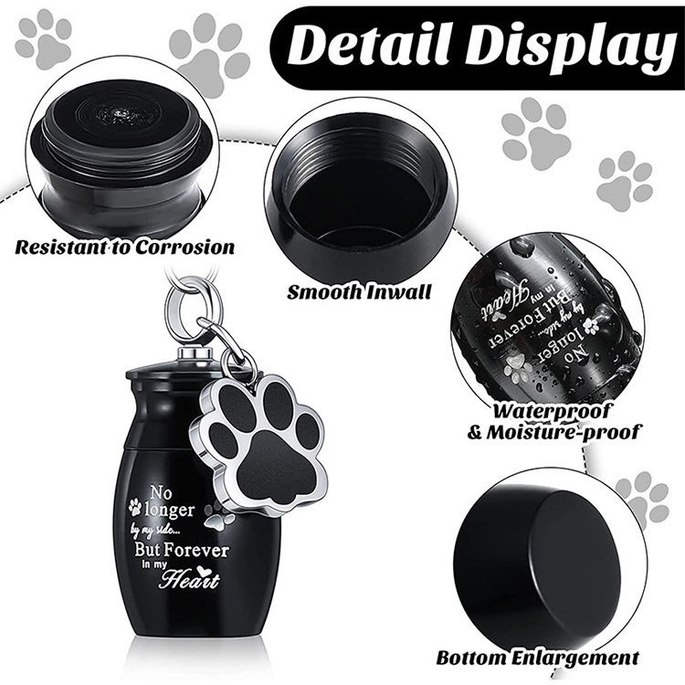 Hot Stainless Steel Pet Urns For Ashes Metal Mini Small Dog Pet Urn Pet Memorial