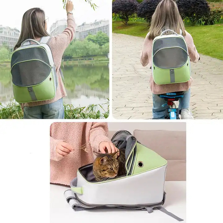 Top Seller Outdoor Portable Foldable Cat Dog Carrier Bag Travel Backpack Oxford Fabric Mesh Accessories Pet Carriers