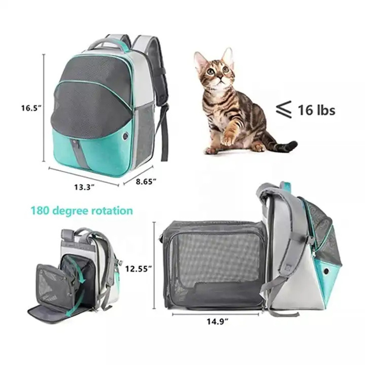 Top Seller Outdoor Portable Foldable Cat Dog Carrier Bag Travel Backpack Oxford Fabric Mesh Accessories Pet Carriers