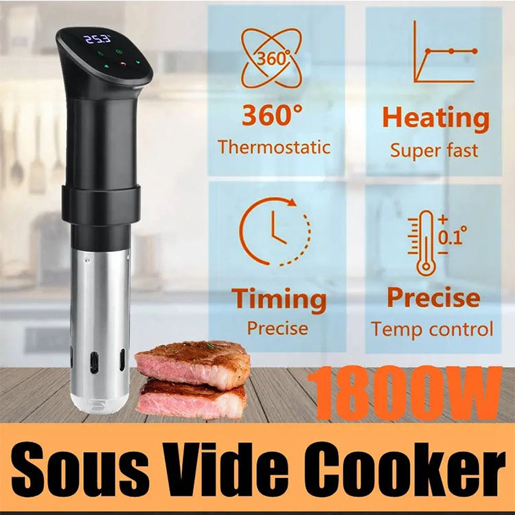 Accurate Immersion Circulator Stainless Steel Precise Commercial Sous Vide Low Temperature Cooker Slow Cooker