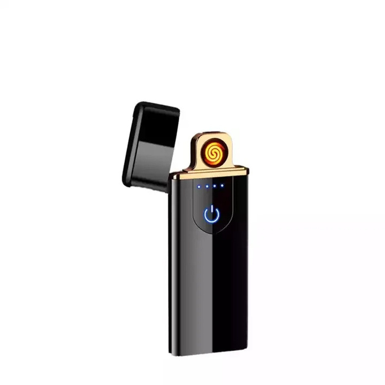 Portable Touch Sensing Lighter Double-Sided Ultra-Thin Usb Metal Cigarette Rechargeable Lighter