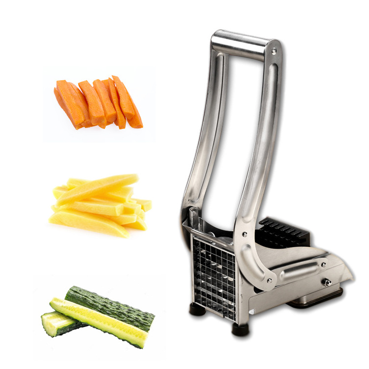 Hand Press French Fries Slicer Cucumber Slicer Stainless Steel 430 Potato Slicer French Fries Vegetable Cutter