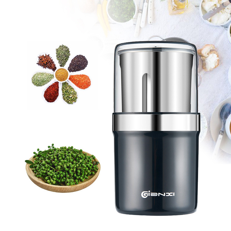 Home Office Electric Stainless Steel Dry And Wet Coffee Cup Mixer 2 In 1 Spiral Ceramic Coffee Bean Grinder