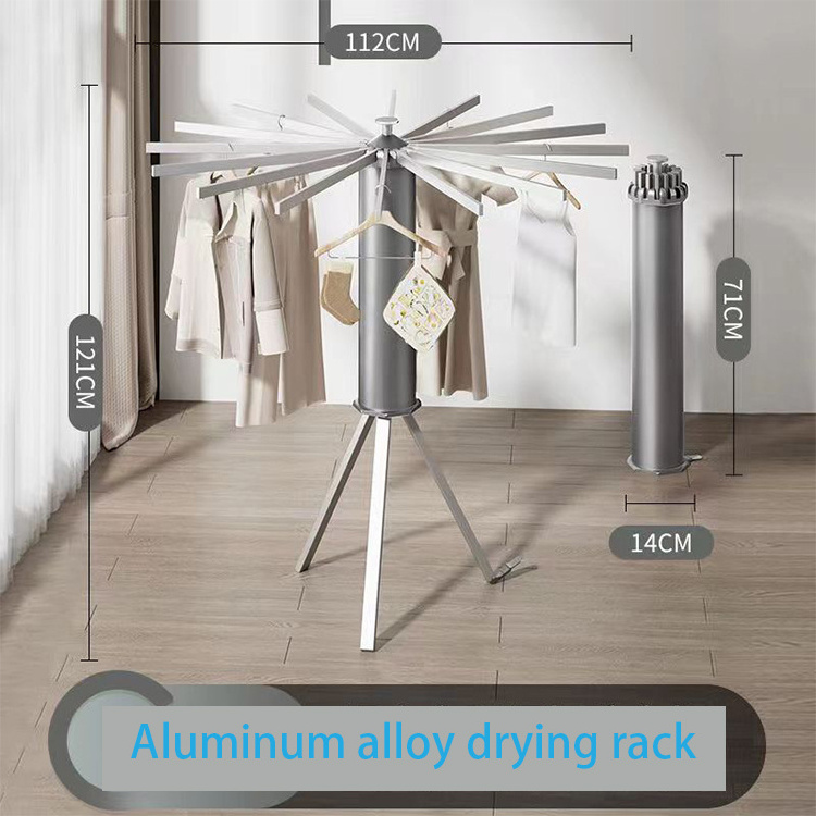 Collapsible Foldable Tripod Laundry Clothes Drying Rack Clothing Hanger Stand Retractable Clothes Drying Rack