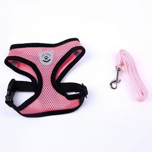 Pet Chest Back Dog Leash Vest Type Mesh Breathable Chest Carrier Dog Harness And Leash cat Chest Straps Strong Dog Leash