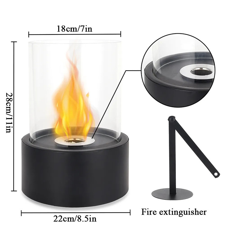 High Quality Bio Ethanol Stainless Steel Mini Firepit Portable  Tabletop Fire Place Tabletop Alcohol Fireplace