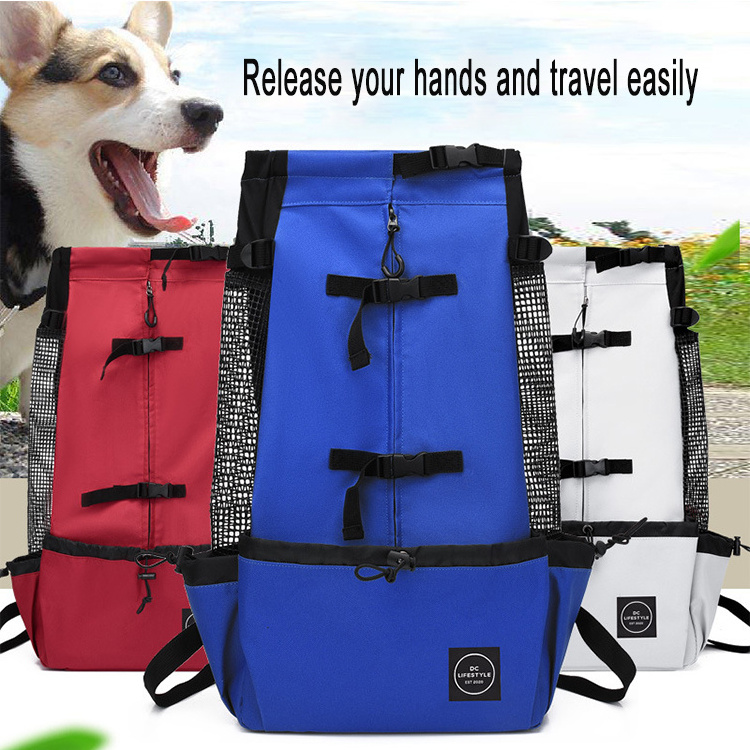 Luxury Portable Adjustable Pet Bag Out Backpack Dog Travel Lightweight Waterproof Pet Carriers For Hiking Camping