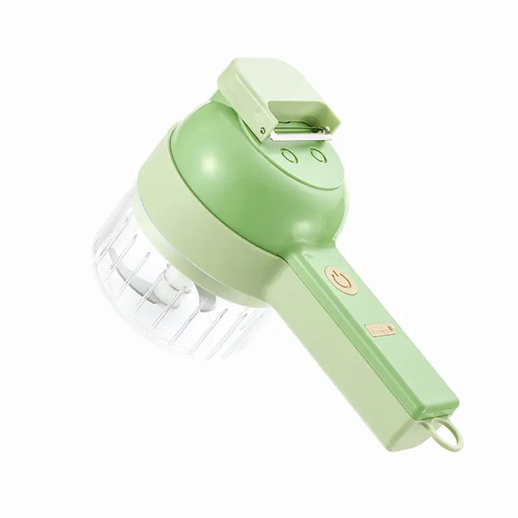 4 In 1 Handheld Mini Electric Vegetable Chopper Durable Electric Vegetable Cutter Set Hand Held Electric Vegetable Cutter