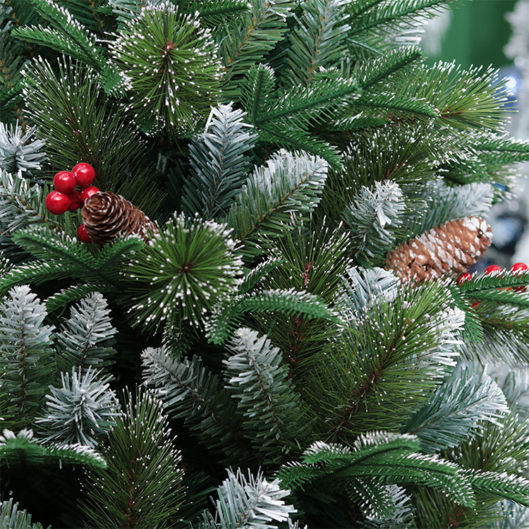 Factory Wholesale 5-10Ft Pe Pvc Artificial Christmas Tree Low Price Artificial Christmas Tree With Pine Cones