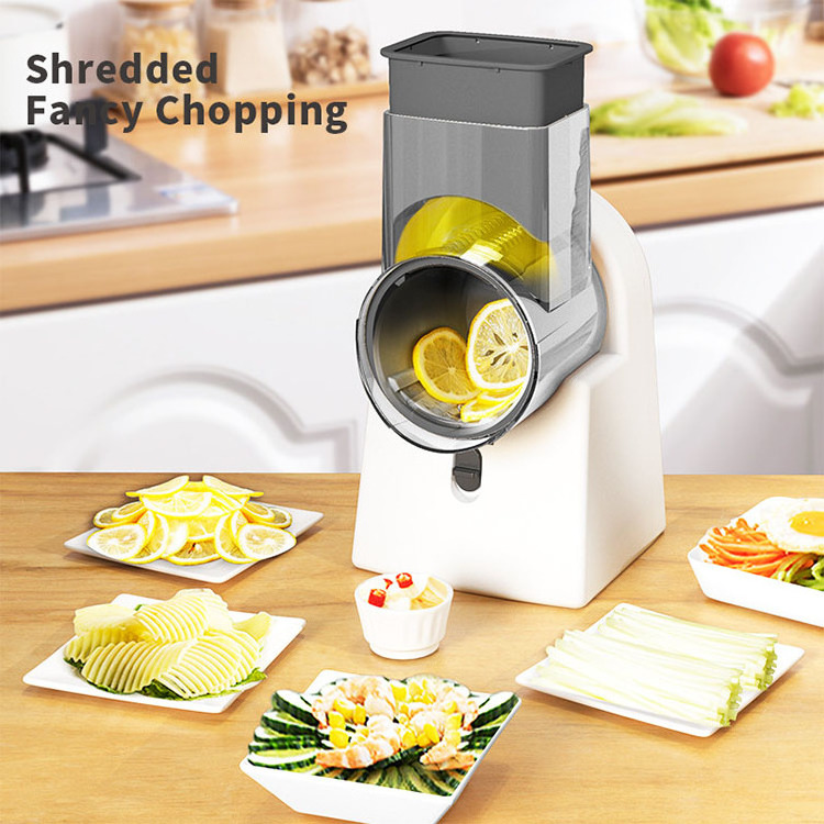 Home Kitchen Appliances Food Vegetable Slicer Machine Electric Vegetable Cutter Cheese Grater Stainless Steel