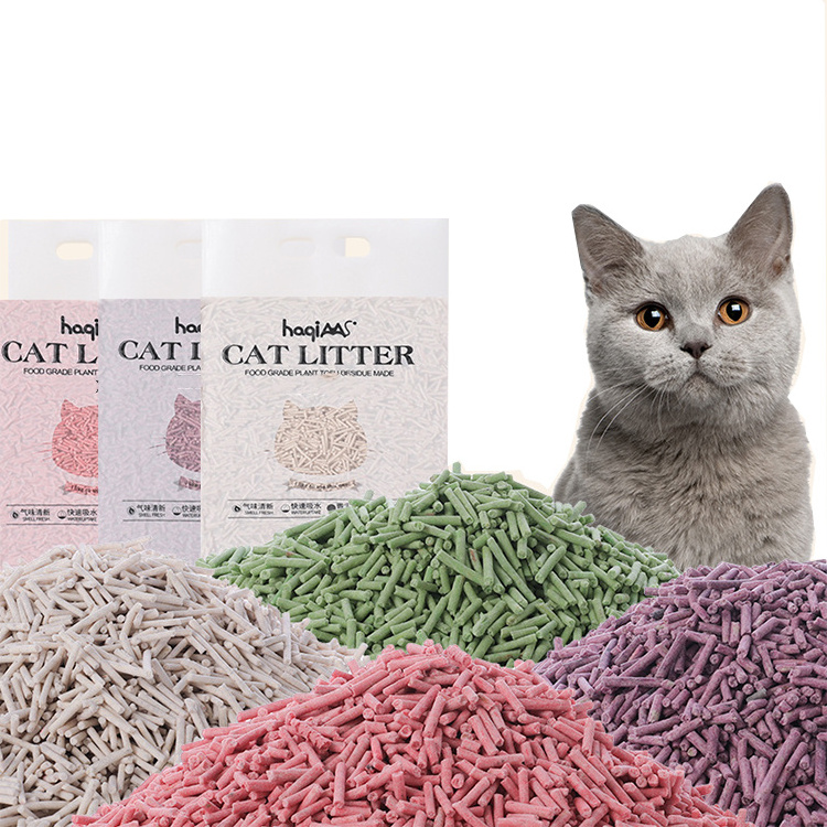 Plant Degradable Stock 5 Flavors Flushable Odor Free Ultra Absorbent Tofu Cat Litter Easy To Clean Quickly Dissolve Cat Sand