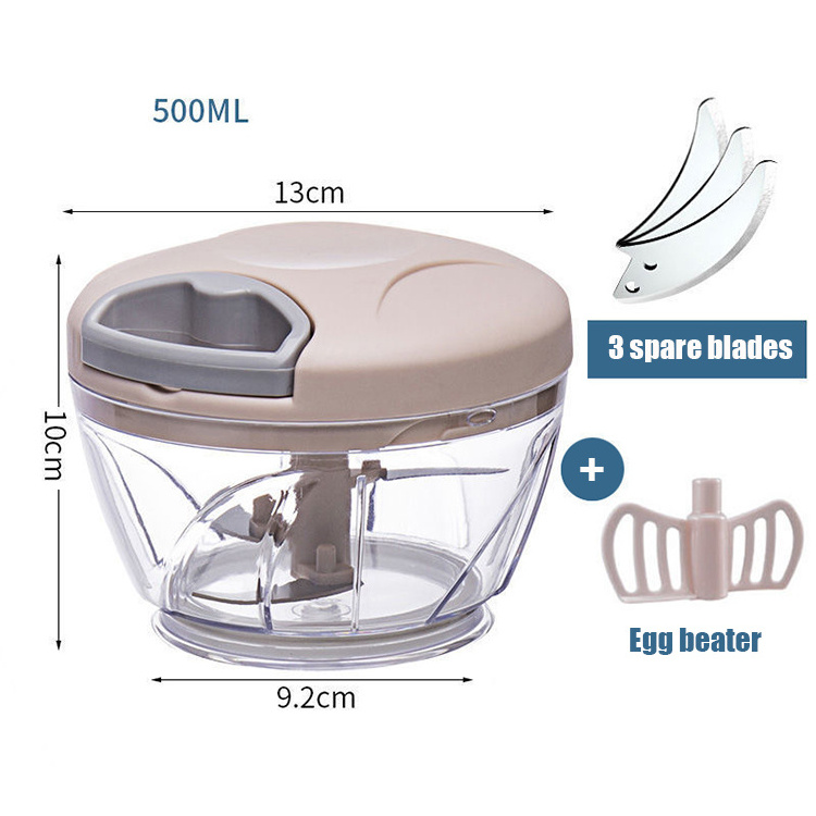 Food Processor Meat and Vegetable Chopper Grinder Kitchen Manual Garlic Press