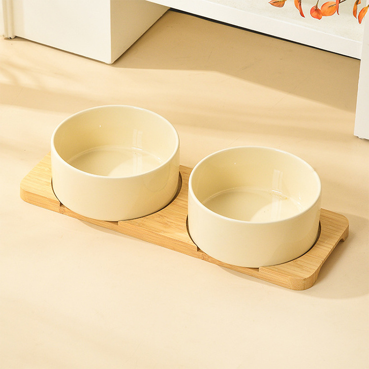 Nordic Style Pet Ceramic Bowl Japanese High-Foot Cat Bowl To Protect The Cervical Spine Pet Bowl