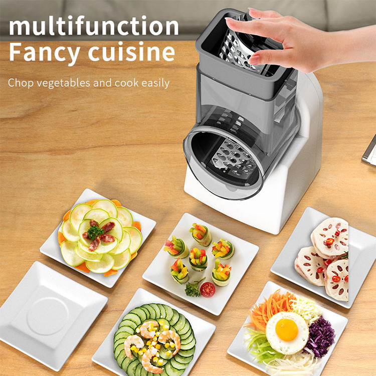 Home Kitchen Appliances Food Vegetable Slicer Machine Electric Vegetable Cutter Cheese Grater Stainless Steel