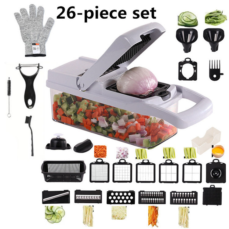 Multifunction Fruit & Vegetable Tools Kitchen  Hand Held Vegetable Chopper Veggie Slicer  Cheese Grater