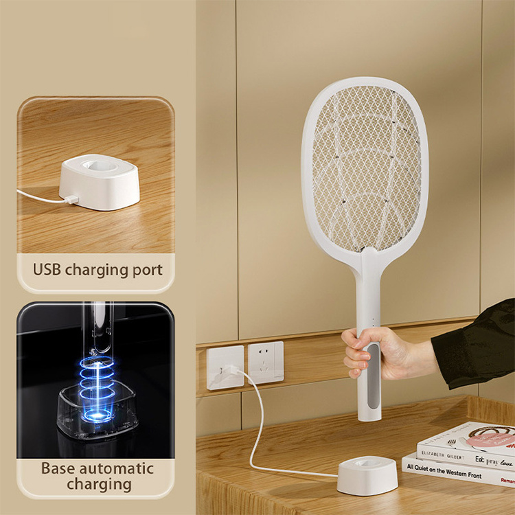 Rechargeable Fly Mosquito Swatter Three Layers Electronic Mosquito Swatter Circuit With Led Lights