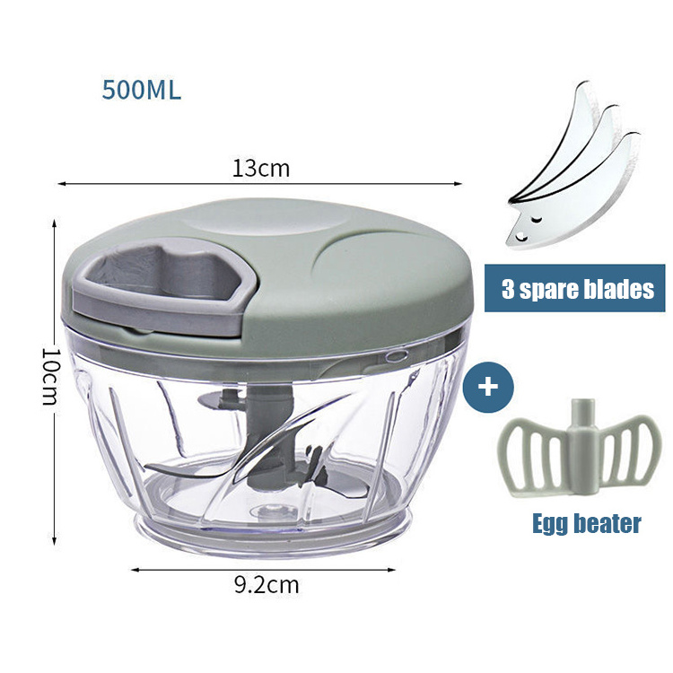 Food Processor Meat and Vegetable Chopper Grinder Kitchen Manual Garlic Press