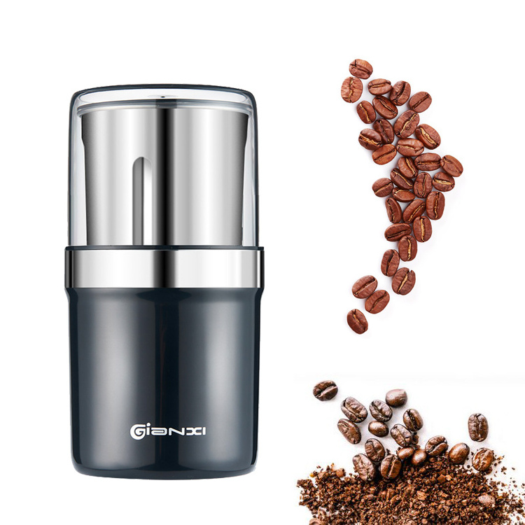 Home Office Electric Stainless Steel Dry And Wet Coffee Cup Mixer 2 In 1 Spiral Ceramic Coffee Bean Grinder