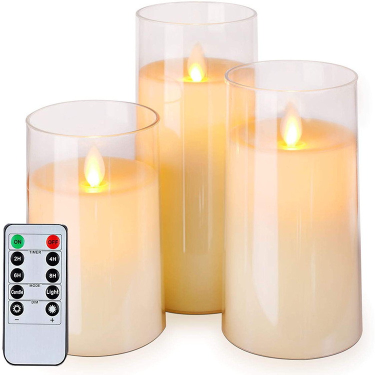 Led Electronic Candle Lamp Paraffin Swing Simulation Plastic Large Candle Home Decoration Christmas White Other Candles