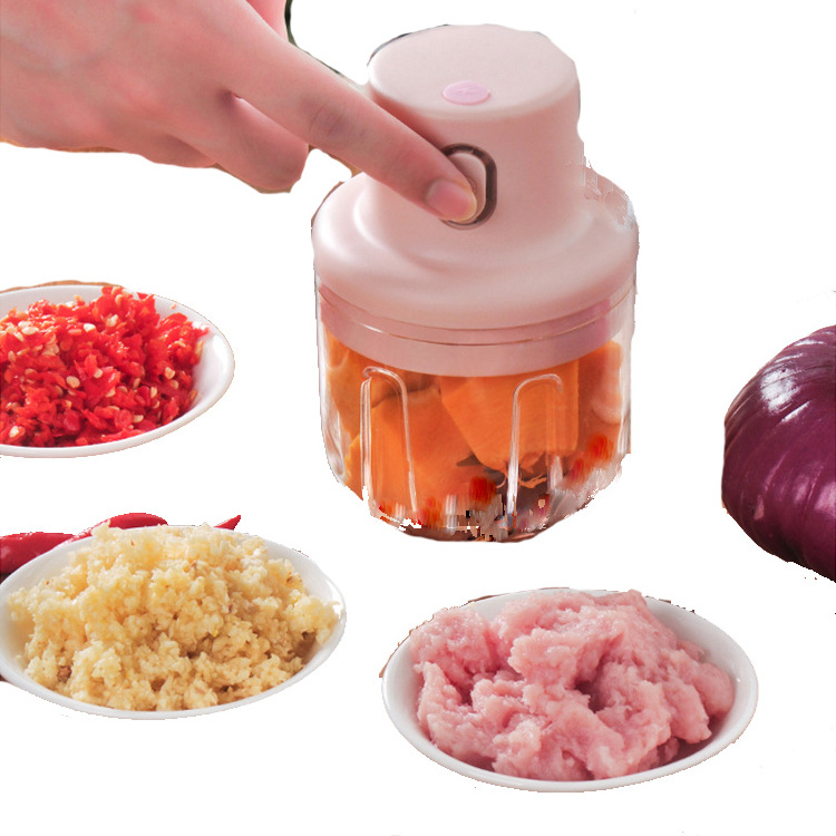 Food Mini Electric Garlic Chopper Electric Food Chopper Garlic Crusher Meat Grinder Garlic Crusher