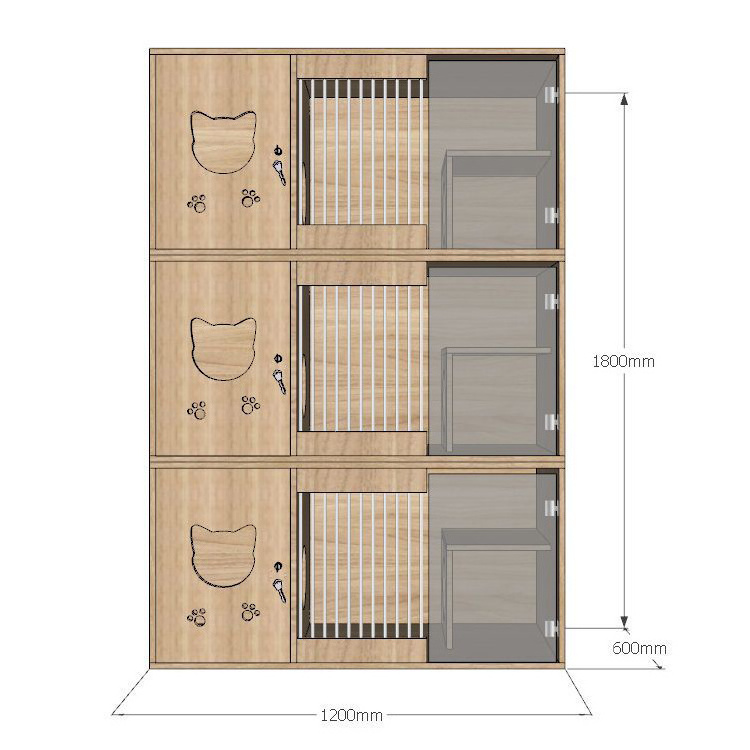 House Display Cabinet Cat Breeding Cages Big Cat Villa Villa For Cat