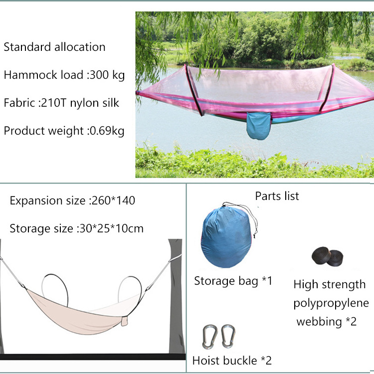 New Style Camo 2 Person Waterproof Ultra Light Durable Tree Tent Double Outdoor Hammock With Mesh