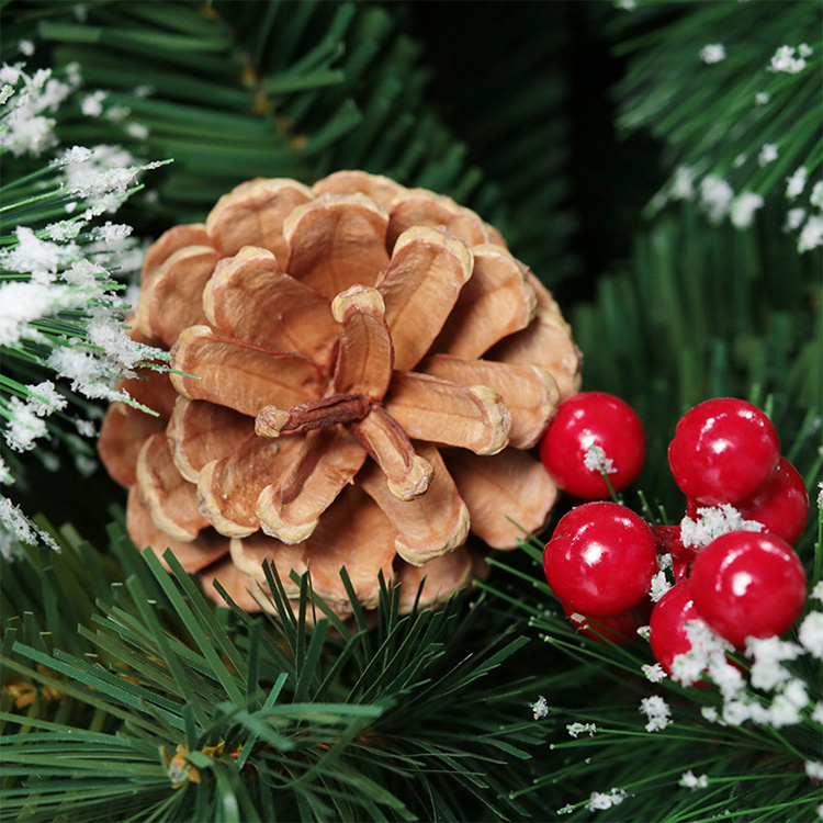 Factory Wholesale 5-10Ft Pe Pvc Artificial Christmas Tree Low Price Artificial Christmas Tree With Pine Cones