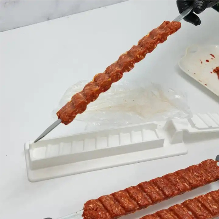 Kebab Making Machine Lamb Meat Skewer Wearing  Bbq Meat Automatic Skewer Machine Meat Skewer Machine