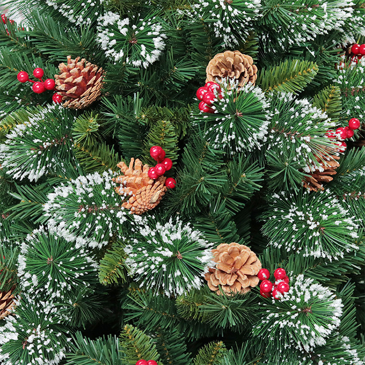 Factory Wholesale 5-10Ft Pe Pvc Artificial Christmas Tree Low Price Artificial Christmas Tree With Pine Cones