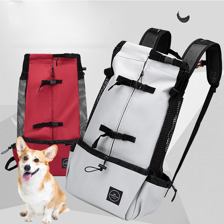 Luxury Portable Adjustable Pet Bag Out Backpack Dog Travel Lightweight Waterproof Pet Carriers For Hiking Camping