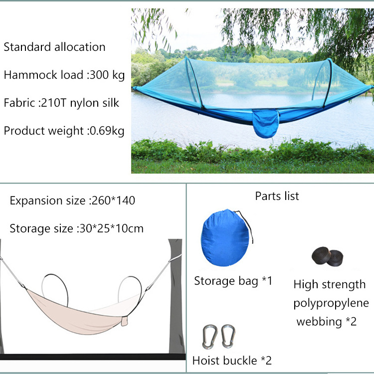 New Style Camo 2 Person Waterproof Ultra Light Durable Tree Tent Double Outdoor Hammock With Mesh