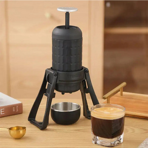 Outdoor Mini Plastic Stainless Steel Hand Press Manual Coffee Maker Portable Home Traveling Espresso Coffee Machine