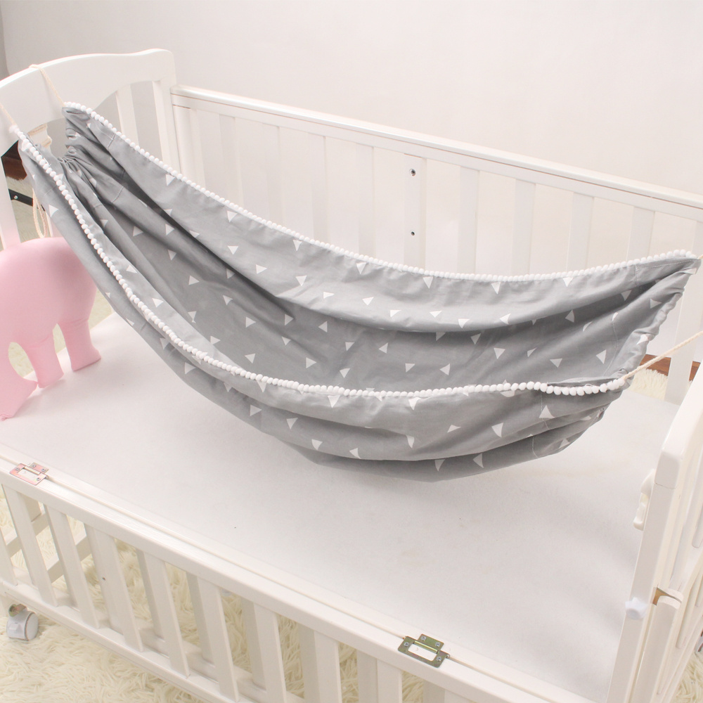 Portable newborn baby cradle hammock bed swing cotton metal for crib