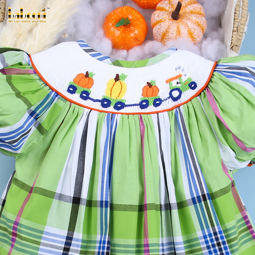 Baby Thanksgiving smocked bishop dress ODM OEM smocking dress kids wholesale - BB2185