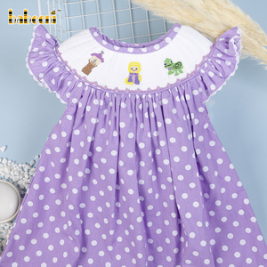 Hand smocked princess baby bishop dress OEM ODM kids smock dress customized in stock wholesale manufacturer - BB2634