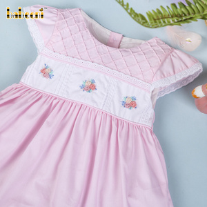 Geometric smocking baby bubble OEM ODM kids smock dress customized hand made embroidery wholesale manufacturer - BB2705