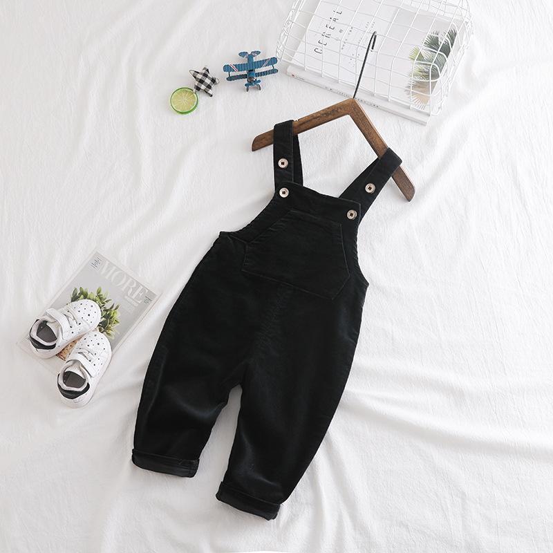 2021 New Spring Autumn Baby Clothes Korean Style Kids Clothing Boys Girls Trousers Kids Corduroy Overalls