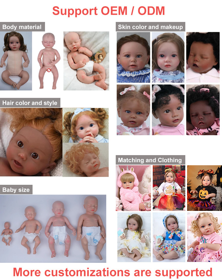 Babeside Bailyn 20'' Realistic Reborn Baby Doll Pretty Girl Reborn Baby Doll With Blinking Eyes