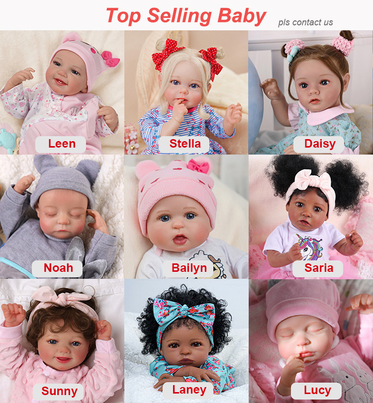 20 inch Realistic Newborn reborn silicone baby doll Full Body Vinyl Real Life reborn toddler dolls